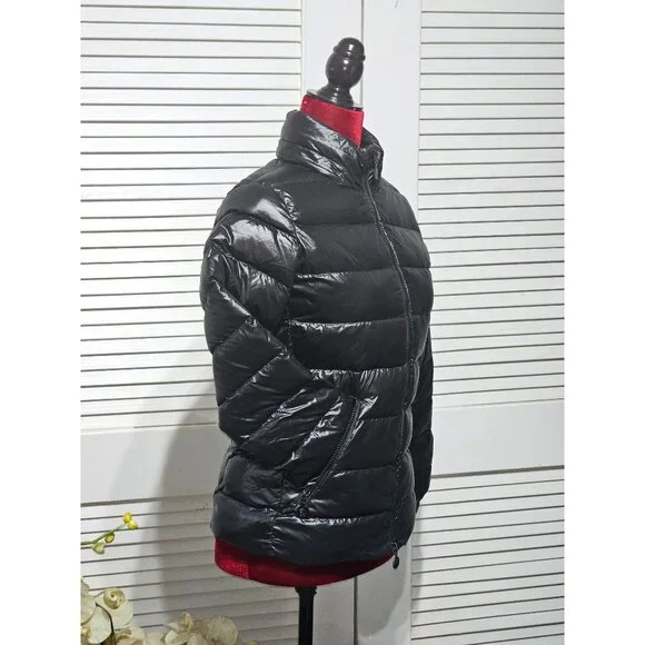 Moncler Women's Black Nylon Down Short Jacket Authentic Tag Size 1 Small 2978 - Picture 3 of 16